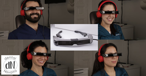 pacientes probando gafas de realidad virtual en visitas al dentista