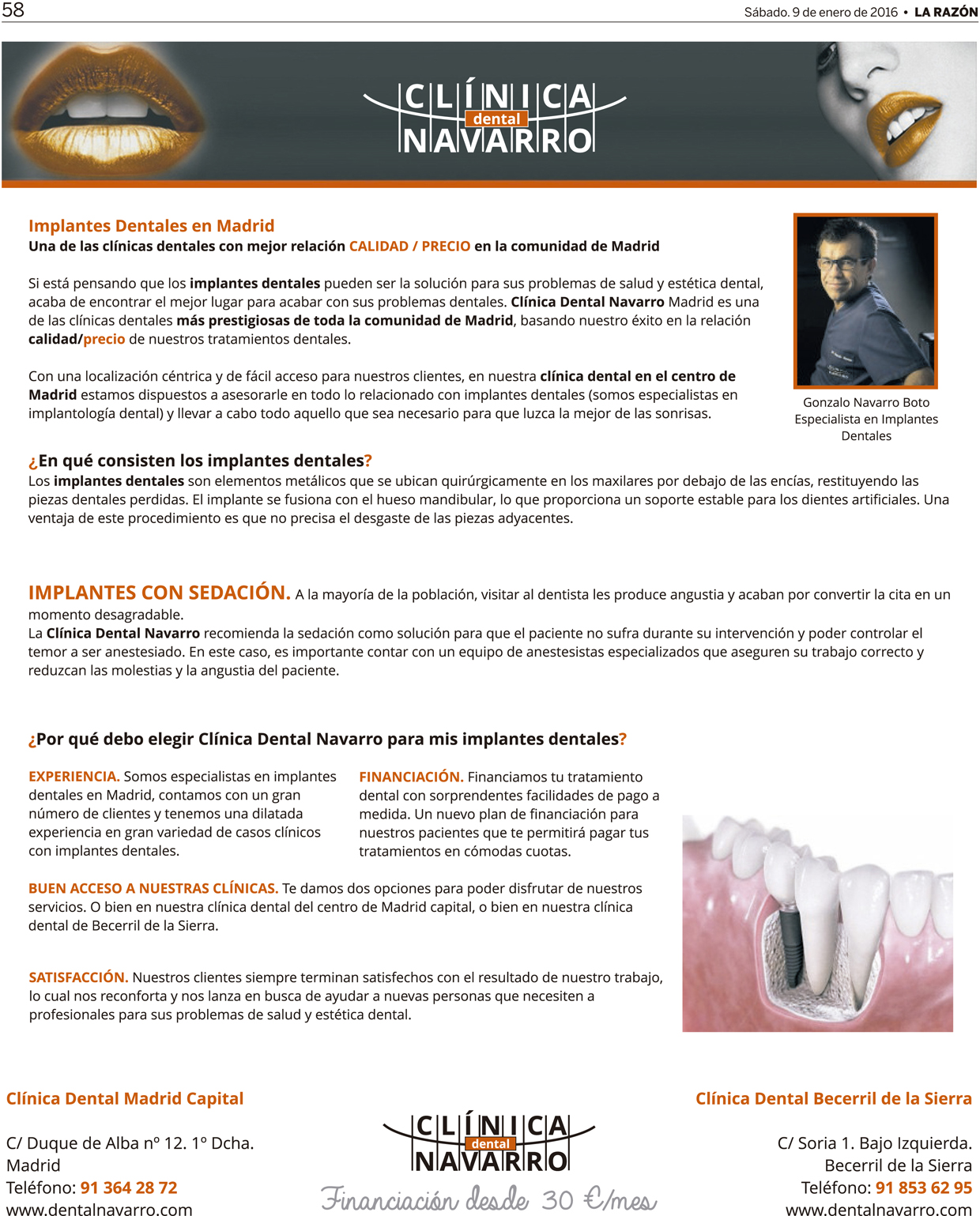 publicacion dental Navarro Mardrid diario La Razón